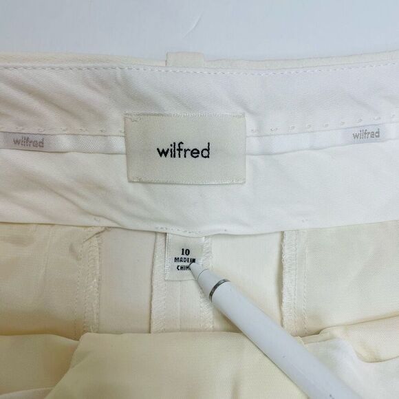 Aritzia Wilfred The Effortless Short Trouser Shorts Natural Ecru Off White Size - Picture 5 of 11
